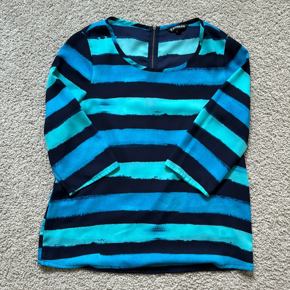Express Blue Stripe Shirt (Small)